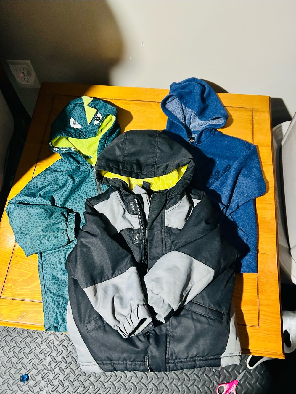 Boys size 4T coats and jackets and hoodie